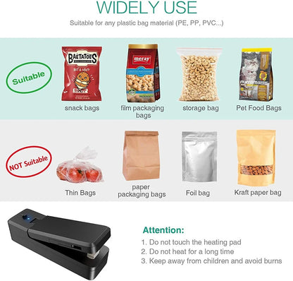 Portable Rechargeable Heat Sealing Machine for Food Storage